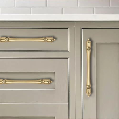 khtumeware 10 Pack 3-1/2 inch(89mm) Hole Center Champagne Bronze Cabinet Pulls Heavy-Duty Solid Warm Brass Cabinet Hardware Drawer Pulls Hardware Suitable for Kitchens bathrooms and Dressing Tables - color: Champagne Bronze, size: 3-1/2inch(89mm) hole cen