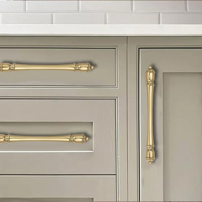 khtumeware 10 Pack 3-1/2 inch(89mm) Hole Center Champagne Bronze Cabinet Pulls Heavy-Duty Solid Warm Brass Cabinet Hardware Drawer Pulls Hardware Suitable for Kitchens bathrooms and Dressing Tables - color: Champagne Bronze, size: 3-1/2inch(89mm) hole cen