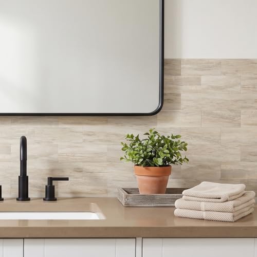 10 Sheets Warm Beige PVC Subway Tiles Peel and Stick Backsplash,11.8''x11.8'' Heat Resistant Stick on Tiles for Kitchen,Waterproof Peel and Stick Wall Tiles for Bathrrom - color: Warm Beige Stone