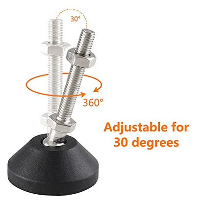 Jiozermi Adjustable Leveling Feet, M8 Thread, 1.9" Thread Length