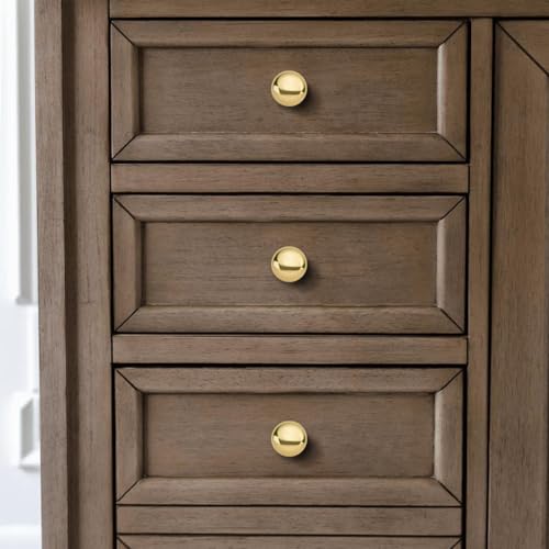 khtumeware Aged Brass Cabinet Knobs Cabinet 5 Pack 1-1/4 inch Diameter Round Knobs for Kitchen Cabinets,Bathroom Dressers and Cupboards - color: Aged Brass, size: 1-1/4 inch(32mm)