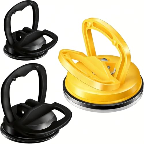 Car Dent Puller 3 Pack Dent Puller Powerful Car Dent Removal Kit Suction Cup Dent Puller for Car Dent Repair Dent Remover Tool for Car Body,Tiles Lifting,Objects(Black+Orange)