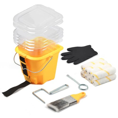 Voomey 4 Inch Paint Bucket Hand Held Paint Cup Liner & Lid Kit 19pcs - size: 19pcs Paint Cups Kit
