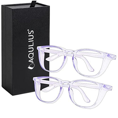 Aqulius Safety Glasses for Women & Men - 2 Pack - Scratch-Resistant Protective Eyewear, Shooting Glasses, Safety Goggles - color: Blue