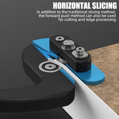 Edge Banding Trimmer Tool - Dual Offset Bearings for Safe, Precision Triming, Wood Veneer Cutter with Ergonomic Handle, Manual Edge Cutter for PVC/ACP/Melamine/Vinyl Laminate 0.3mm-2.5mm