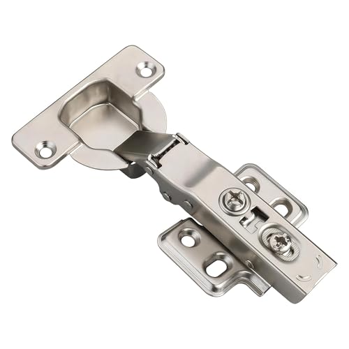 2 Pcs Heavy Duty 40mm Cup Full Overlay Soft Close Cabinet Hinges - color: Full Overlay, size: 2 Pieces