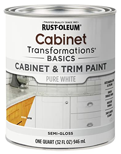Rust-Oleum Cabinet Transformations & Trim Paint, Pure White, Quart - color: Pure White, size: 32 Fl Oz (Pack of 1)