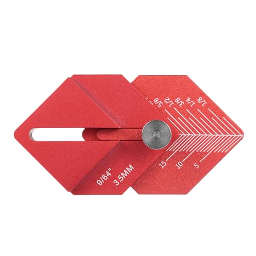 LANRU Woodworking Measuring Ruler Trim Carpentry Tools Finishing Work Multi-Tool for Measuring and Marking Short Offsets,CNC-Machined Marking Ruler