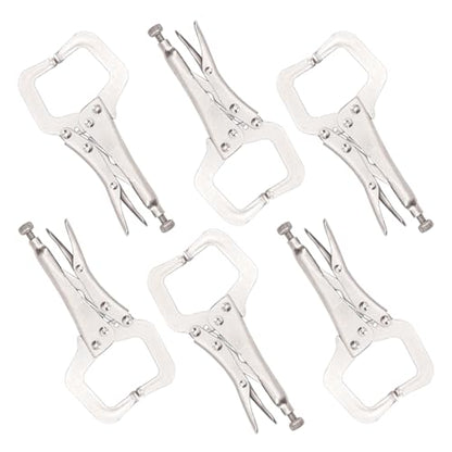 6 Pack 6 Inch Locking C Clamp, C-Clamp Pliers, Heavy Duty Vice Grips for Home Improvement, Welding & Workshop - size: 6 Pack 6 Inch