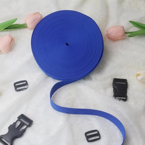 Royal Blue 1 inch Webbing Strap Kit for DIY Crafts-Backpacks-20yds - color: Royal Blue