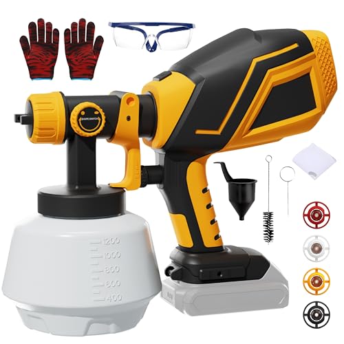 Paint Sprayer for Dewalt 20V MAX Battery,Paint Sprayer for Furniture,1200ML Capacity,Adjustable Spray Modesfor Home Renovation and Car Painting(Battery Not Included)