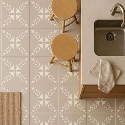 2 Pcs 12" x 12" Tile Stencil Painting Stencil for Walls and Floors - Reusable - Stencils for Painting - Stencil for Home Decor (Vine Wreath) - style: Vine Wreath