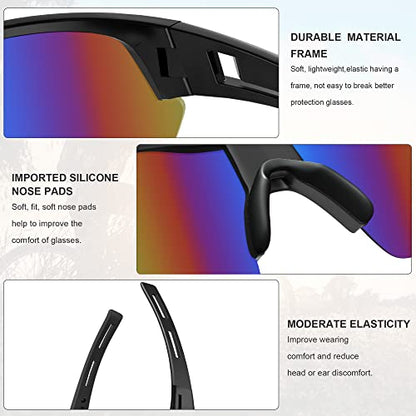 Tinted Safety Glasses for Men, ANSI Z87.1& UV Eye Protection Glasses - color: 12pack-multicolor