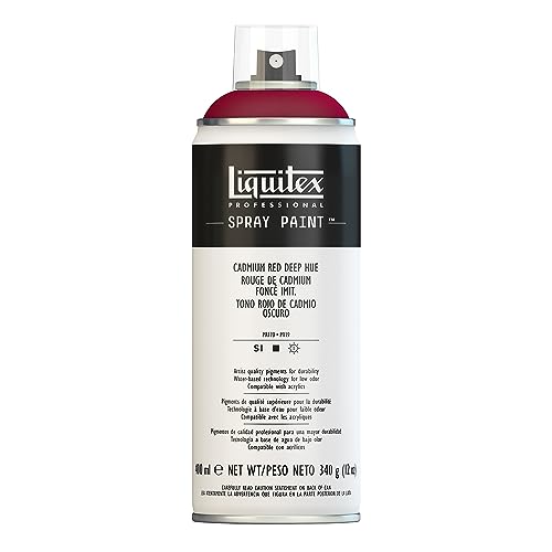Liquitex Professional Spray Paint, 12-oz (400ml), Cad Red Deep Hue - color: Cad Red Deep Hue, size: 12 Ounce (Pack of 1)