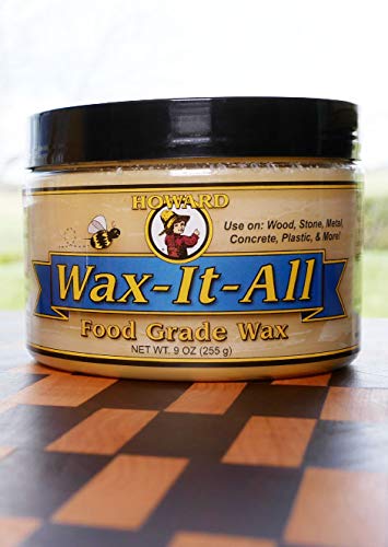 Howard Products Food-Grade Wax Paste | For Wood & Metal | Water-Resistant | With Beeswax & Carnauba | 9 Fl oz, Pack of 6 - size: 9 Ounce (Pack of 6)