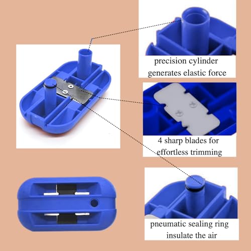 SHIAWASENA Hand Planer Versatile Woodworking Edge Bander for Burrs, Edge Banding Trimmer with Tungsten Carbide Blades, Double & Single Edge Operation for ABS, PVC, Veneer, Laminate, Melamine(Blue) - color: Blue