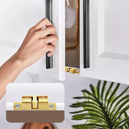 4PCS 35mm Double Ball Cabinet Catches, Bronze Roller Door Latch for Kitchen Cupboard Furniture Closet Quiet Close Design - size: 35 mm