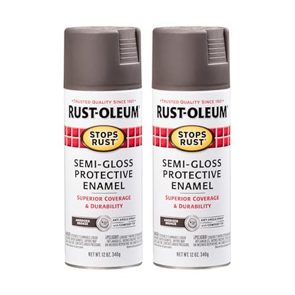 Rust-Oleum Stops Rust Spray Paint, Semi-Gloss Anodized Bronze - color: Semi-Gloss Anodized Bronze, size: 12 Ounce (Pack of 2)