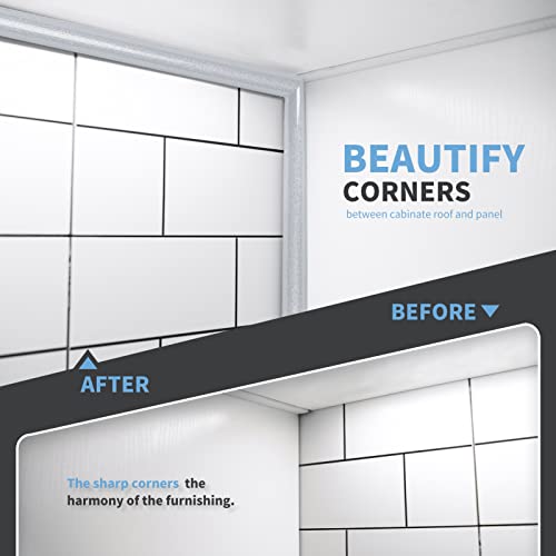 Art3d 17 ft Flexible Peel and Stick Wall Molding Trim Caulk Strip, Silver - color: Silver, size: 17 Feet