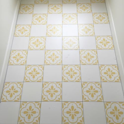 2-Pack 12" x 12" Large Reusable Floor Tile Stencils for Painting, Boho