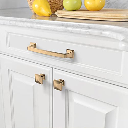 Amerdeco 10 Pack Champagne Bronze Cabinet Pulls 5 Inch(128mm) Hole Center Cabinet Hardware Kitchen Cabinet Handles for Bathroom Drawer Pulls Dresser Pulls ZH0002 - color: Champagne Bronze, size: 5"/128MM Hole Center