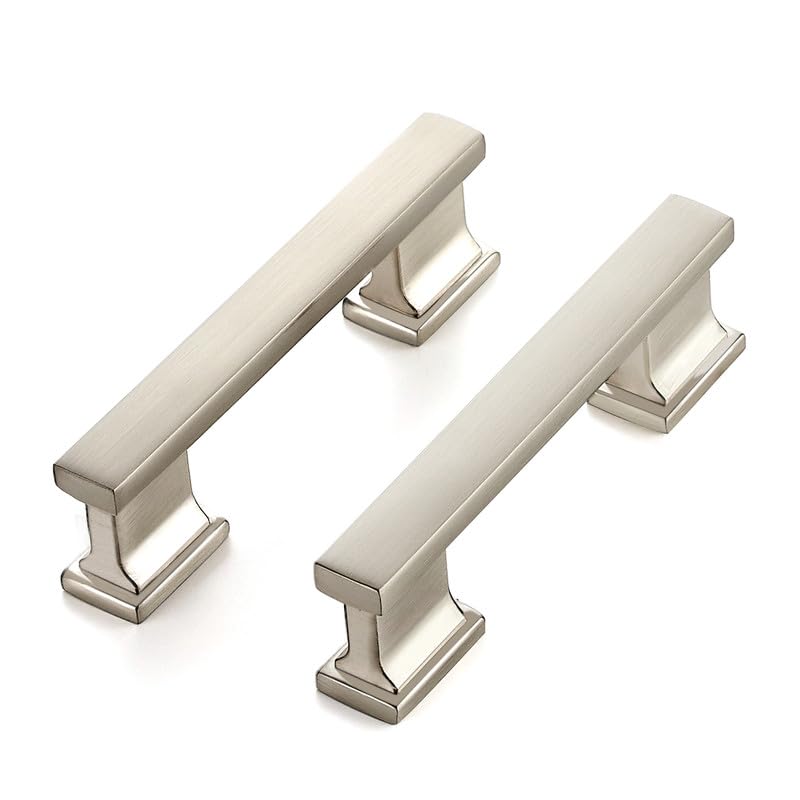 Brushed Nickel Cabinet Pulls, 3 Inch (76mm), 20 Pack, Heavy Duty - color: Brushed Nickel, size: 3" Hole Center