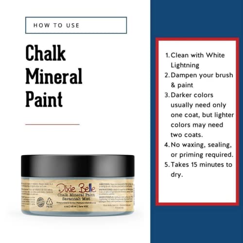 Dixie Belle Paint Company Chalk Mineral Paint - Savannah Mist (4oz) - color: Savannah Mist, size: 4 Fl Oz (Pack of 1)