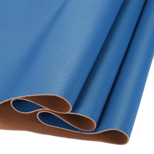 DMiotech 1 Pack 14 Inch x 53 Inch Faux Leather Sheet Furniture Cover Soft Grain Navy Blue PU Leather Roll for Handmade DIY Craft Projects - color: Navy Blue