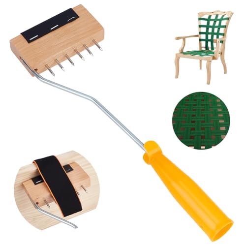 BENECREAT Webbing Stretcher Stretching Tool, Webbing Puller Stretcher, Upholstery Repair Tool, Lever Design, The Close to Frame with Plenty of Leverage - color: BurlyWood-Toothed version