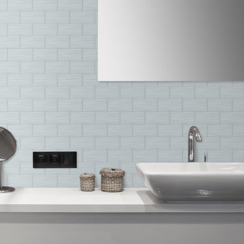 AULIGET 100-Piece Stainless Steel Subway Tile Peel and Stick Backsplash, 3" x 6" Metal Stick on Wall Tiles for Backsplash Kitchen, Bathroom, Laundry Room, Camper, Fireplace - color: Stainless Steel