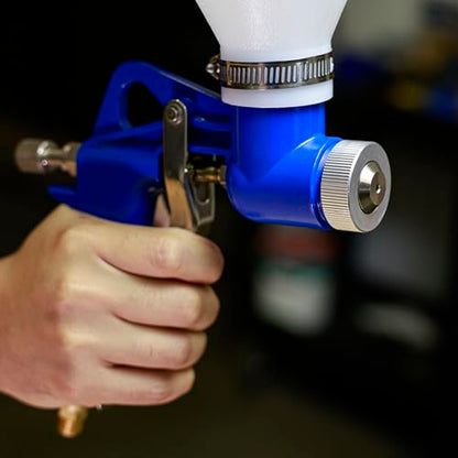 NEIKO 31227A Drywall Texture Sprayer, Air Texture Gun with 1.2 Gallon Hopper Gun, 3 Nozzles: 4 mm, 6 mm, 8 mm, Stucco Mud or Popcorn on Walls and Ceiling, Knockdown, Spray Gun with Handle - style: Texture Spray Gun