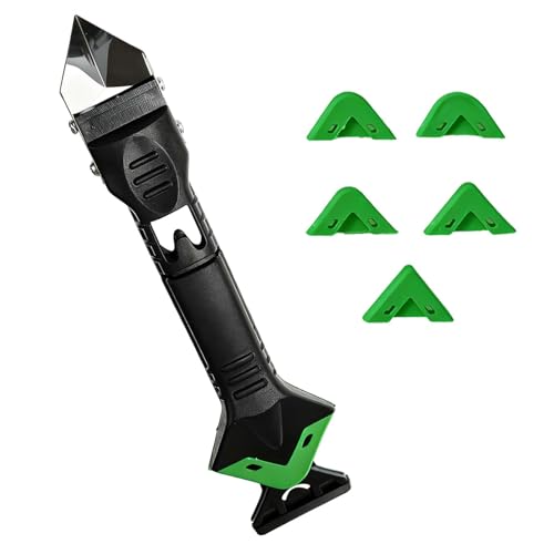 3 in 1 Caulking Tool – Caulk Remover & Sealant Finisher with Stainless Steel Head for Bathroom, Kitchen, Floor, Window, Sink – Silicone Smoother & Angle Scraper