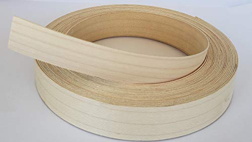 Edge Banding-EB Quick-, Real Un-Finished Wood Veneer Tape, Sanded Perfectly, Pre-Glued with Hot Melt Adhesive, Easy Application Iron-On. Flexible, 13/16” W X 12’LF Roll- Made in USA. (Maple) - color: Maple