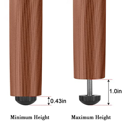 Anwenk 1/4” Furniture Leveling Feet Stainless Steel Screw-in Threaded Leg Levelers Adjustable Table Chair Levelers for Chairs Tables Cabinet Patio - 8Pack - color: Ball 1/4-8p