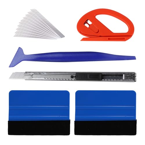 15PCS Window Tint Kit, Car Vinyl Wrap Application Tools, Auto Window Film Tinting Kit, Glass Protective Film Installation Set Includes Squeegees, Cutting Knife with Blades - size: 15PCS