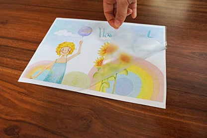 CiCiwind Contact Paper Clear Glossy Self Adhesive Film Covering Removable Protective Film Contact Paper Shelf Drawer Liner Transfer Tape Roll 17.7" x 9.8' - size: 17.7"W x 118"L