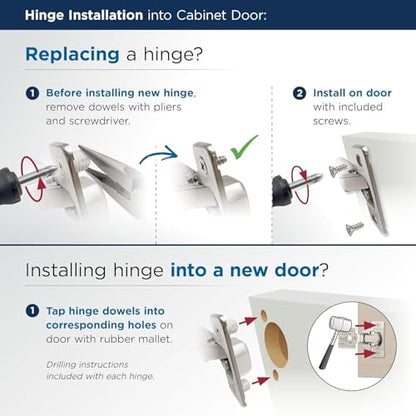 Amerock 1 Pair Full Overlay Soft-Closing Euro Concealed Cabinet Hinge - size: Full Overlay Face Frame