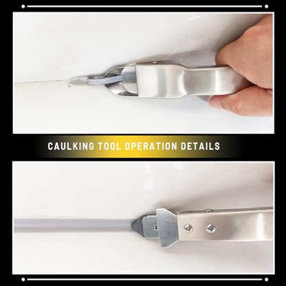 Silicone Caulking Tool Kit Stainless Steel Grout Removal Tool 4 in 1