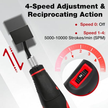 SHALL Mini Pen Sander, Electric Reciprocating Sander w/ 4 Adjustable Speeds