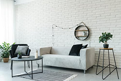 MASTERS OF COVERS Klippan 2 Seater Sofa Cover - Grey Velvet Slipcover, Classic Style, Washable, Handmade, Machine Washable - color: Velvet-grey, size: Velvet