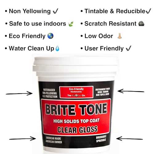 CrystaLac Brite Tone High Solids Polyurethane Instrument Finish 32 oz Quart (Clear Gloss)