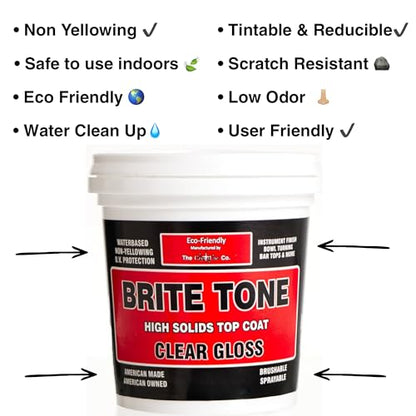CrystaLac Brite Tone High Solids Polyurethane Instrument Finish 32 oz Quart (Clear Gloss)