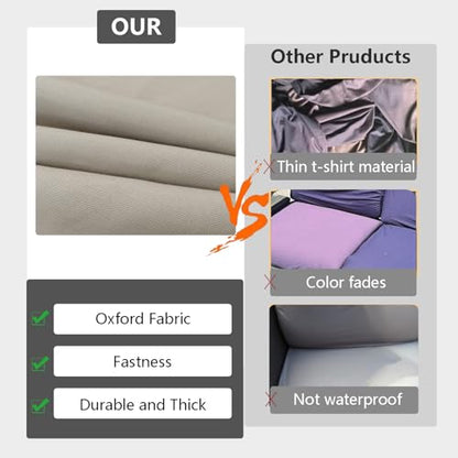 FLYMEI Patio Cushion Covers 28x13x4, Beige, 1Packs - color: Beige, size: 28x13x4-1Packs-Cover Only