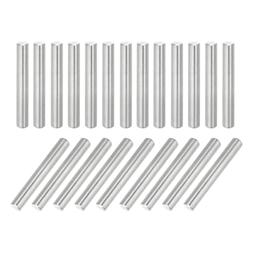 MECCANIXITY 22Pcs Dowel Pin 6mm x 45mm Shelf Support Pin 304 Stainless Steel Shelf Pegs for Shelves Cabinets Furniture Nickel Plated, Silver Tone - size: 6mm x 45mm