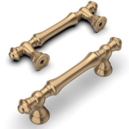 Amerdeco 10 Pack Champagne Bronze Cabinet Pulls 3" - color: Champagne Bronze, size: 3" hole center