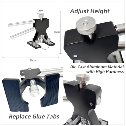 168 Pcs Paintless Dent Removal Rods, Paintless Dent Repair Tools, Black Lifter Puller Car Dent Repair Kit, Car Dent Puller with Manganese Steel Material, Dent Removal Kit for Dent Repair