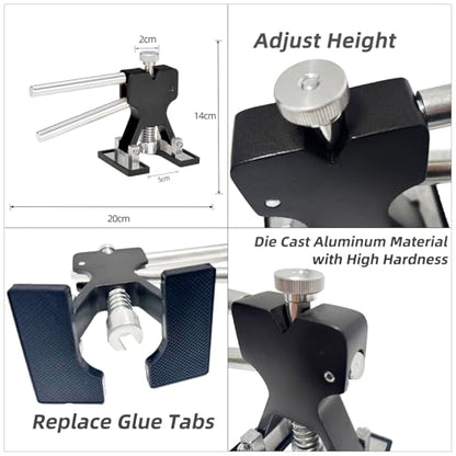 168 Pcs Paintless Dent Removal Rods, Paintless Dent Repair Tools, Black Lifter Puller Car Dent Repair Kit, Car Dent Puller with Manganese Steel Material, Dent Removal Kit for Dent Repair