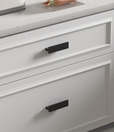 Goldenwarm 10 Pack 3" Black Cabinet Handles Matte Black Drawer Pulls - color: Black, size: 3in Hole Centers