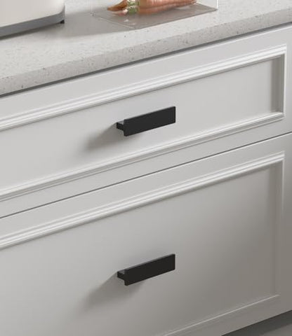 Goldenwarm 10 Pack 3" Black Cabinet Handles Matte Black Drawer Pulls - color: Black, size: 3in Hole Centers