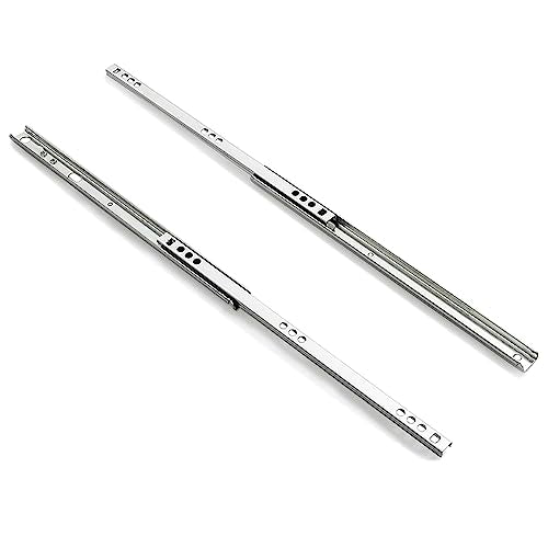 15.7 Inch Drawer Slides Runners Metal Ball Bearing Drawer Runner Draw for Replacement Two Way Drawing Slide Track Rail 17mm Wide x 400mm Length 1 Pair (0.7" Wide) - size: 15.7" * 0.7" (400*17mm)